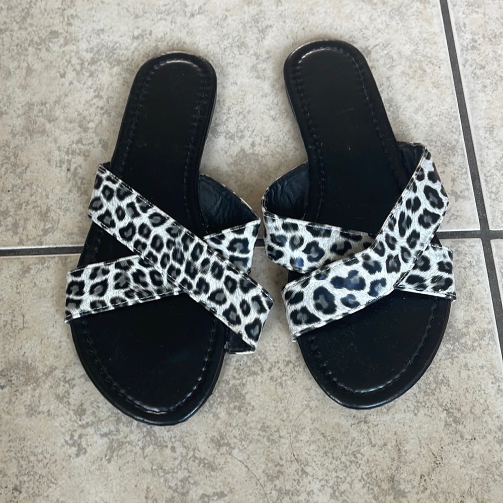Leopard print sandals